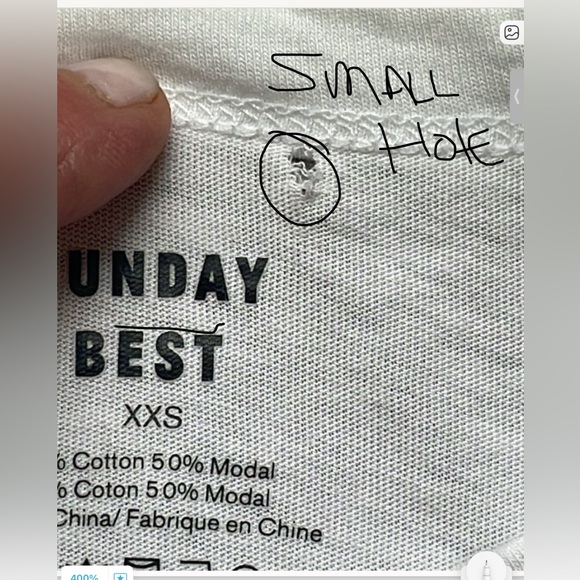 Last chance item. Sunday Best Soft T Shirt with Embroidered Fries 🍟. - Picture 3 of 5